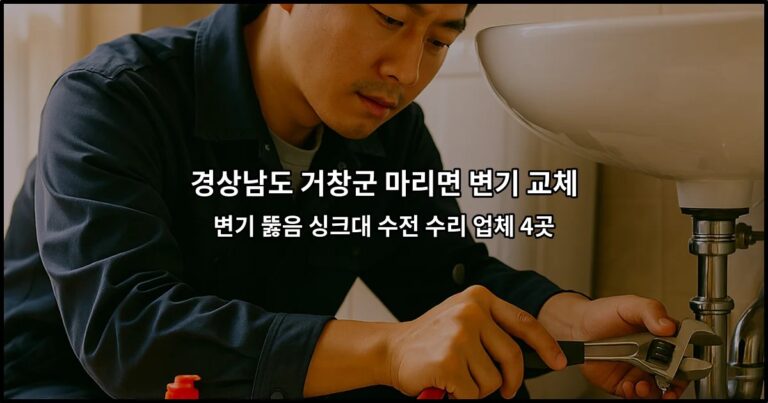 경상남도 거창군 마리면 변기 교체 변기 뚫음 싱크대 수전 수리 업체 4곳