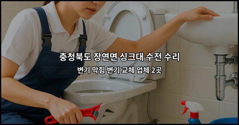 충청북도 장연면 싱크대 수전 수리 변기 막힘 변기 교체 업체 2곳