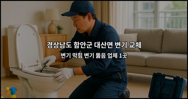 경상남도 함안군 대산면 변기 교체 변기 막힘 변기 뚫음 업체 1곳