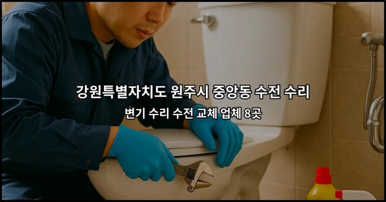 강원특별자치도 원주시 중앙동 수전 수리 변기 수리 수전 교체 업체 8곳
