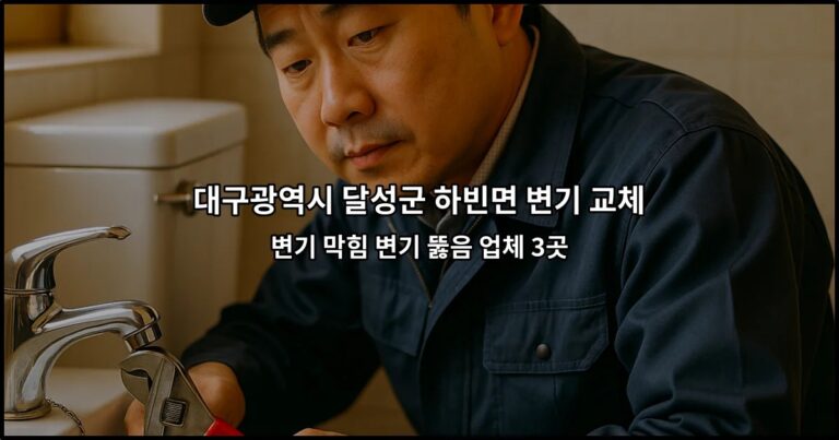 대구광역시 달성군 하빈면 변기 교체 변기 막힘 변기 뚫음 업체 3곳